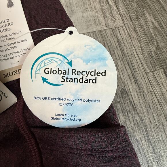 NWT Mondetta Brushed Jacquard Leggings XL Fudge Combo High Waist Pockets - Picture 5 of 11